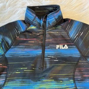 FILA Performance Sport 1/4 Zip Athletic Pullover Shirt Sweatshirt Woman Sz Small
